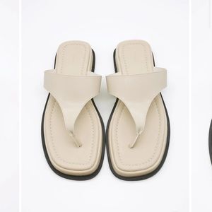 Pleather platform sandals